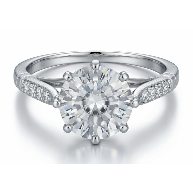Anillo solitario en plata de ley 925