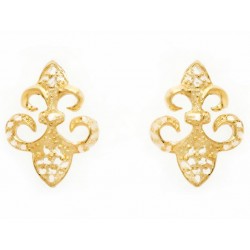 pendientes de plata acabados en oro 14k