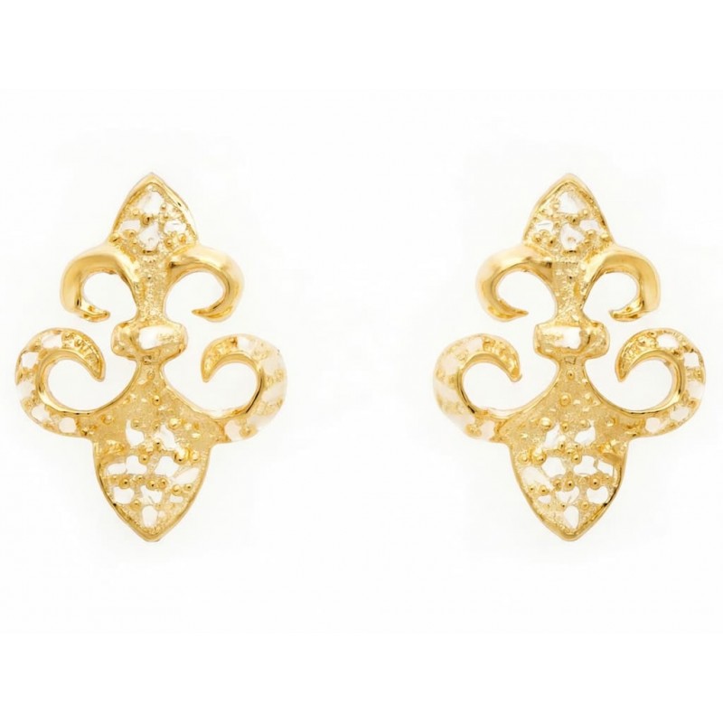 pendientes de plata acabados en oro 14k