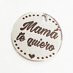 Collar de acero inoxidable con colgante circular