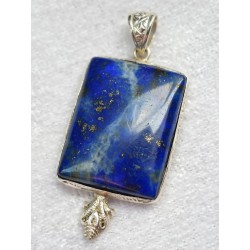 colgante de acero chapado en plata con piedra imitación