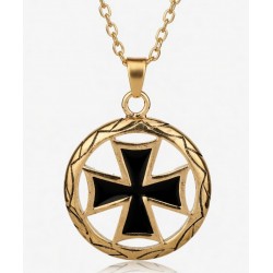 Collar para hombre con colgante de cruz templaria