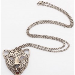 Collar para mujer con colgante en forma de leopardo