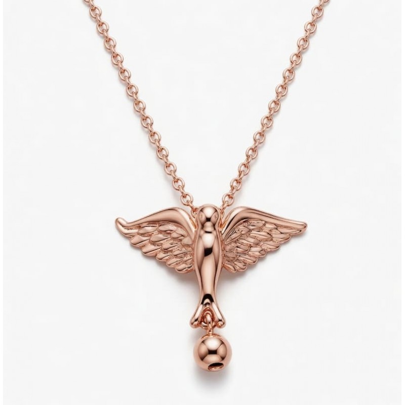 collar con colgante angel