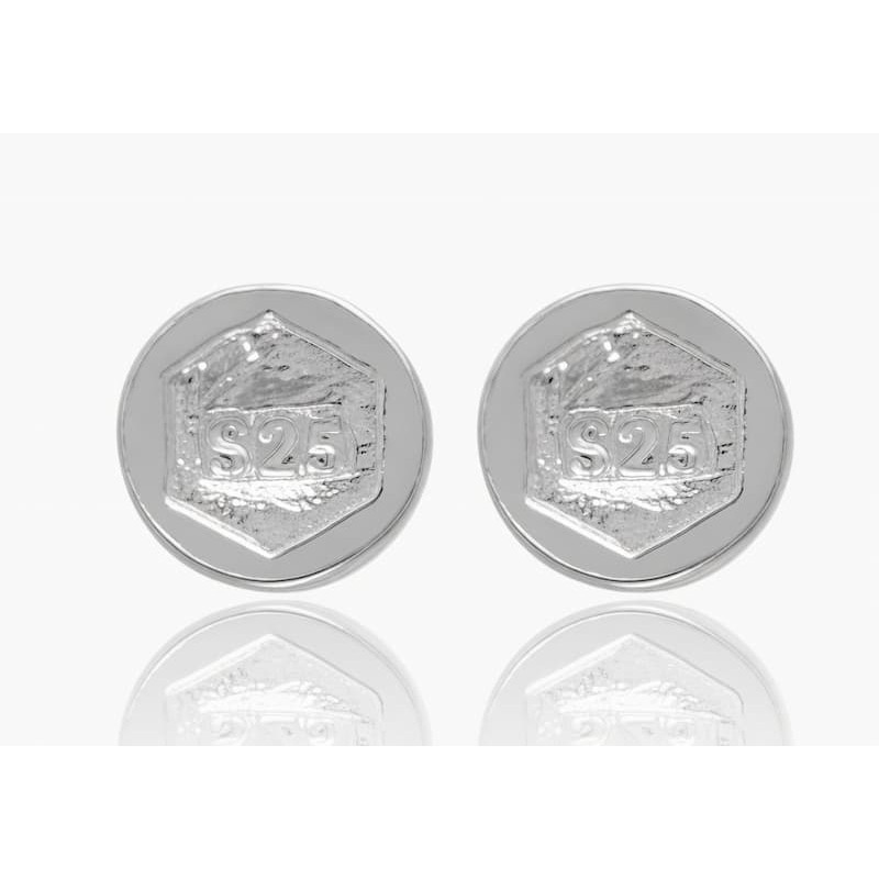 Pendientes pequeños para niña bañados en plata