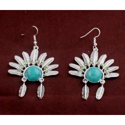 Pendientes grandes para mujer de estilo tibetano