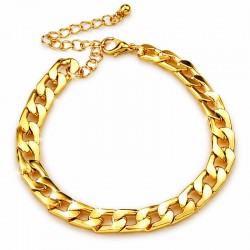 Pulsera chapada dorada clásica