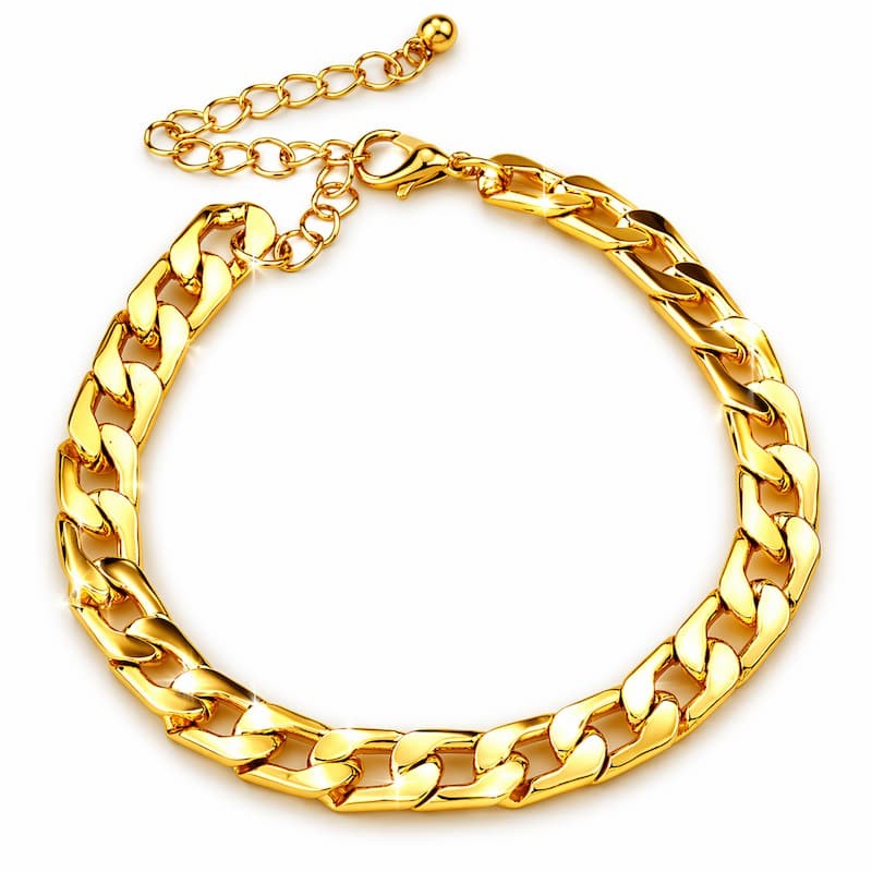 Pulsera chapada dorada clásica