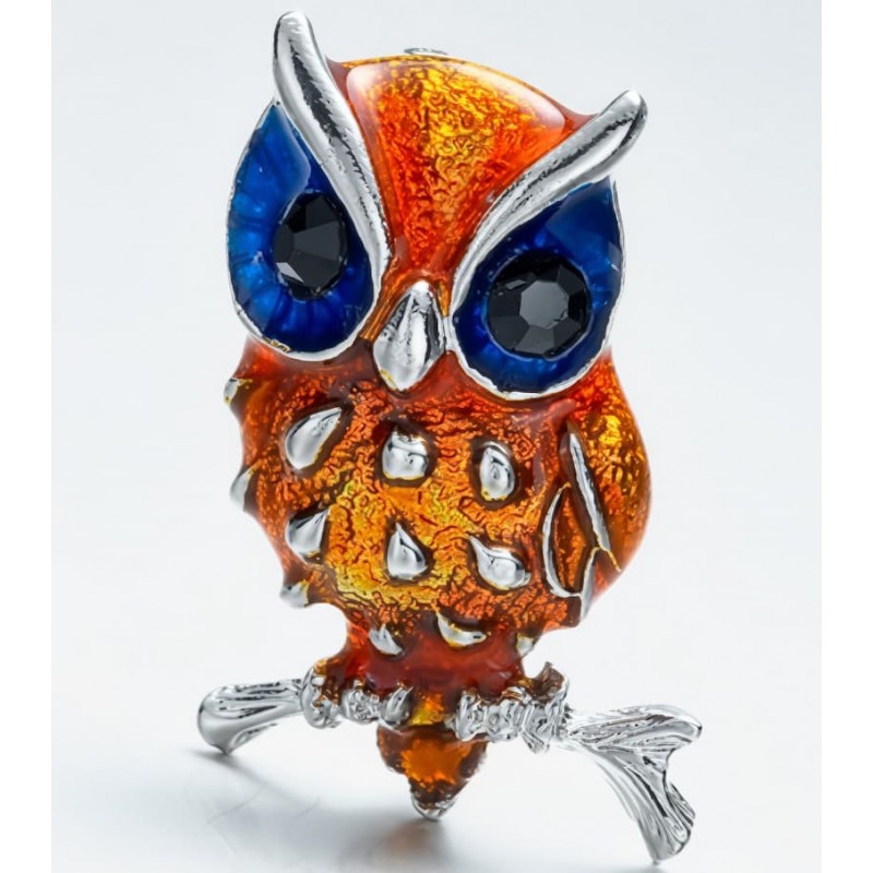 broche diseño buho