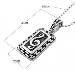 Collar de acero inoxidable-clave de sol