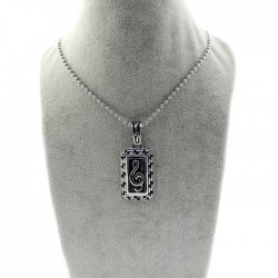 Collar de acero inoxidable-clave de sol