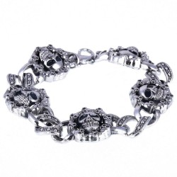 Pulsera Skull Flores