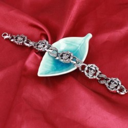 Pulsera Skull Flores